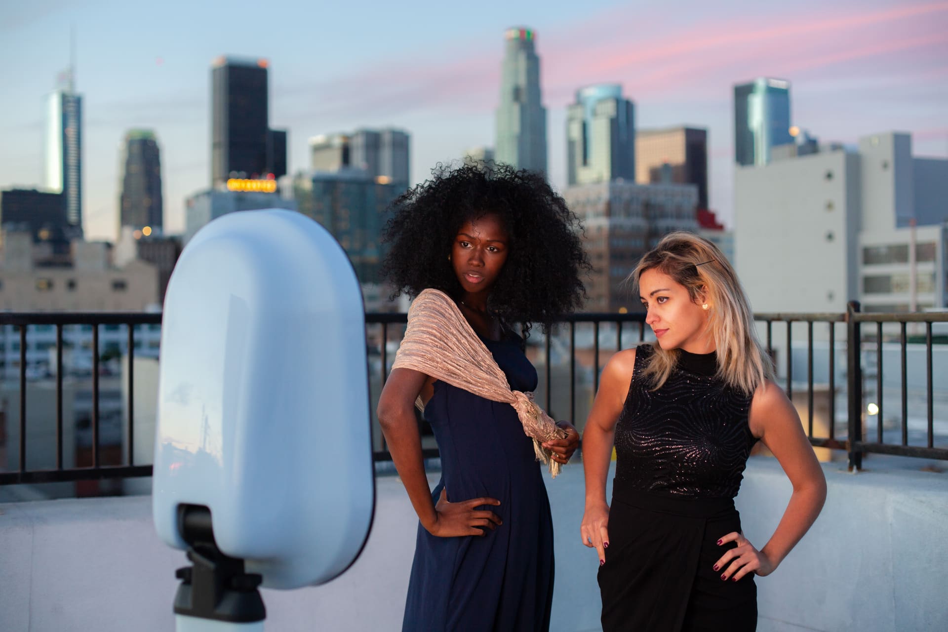 Selfy open-air photo booth set up at an event