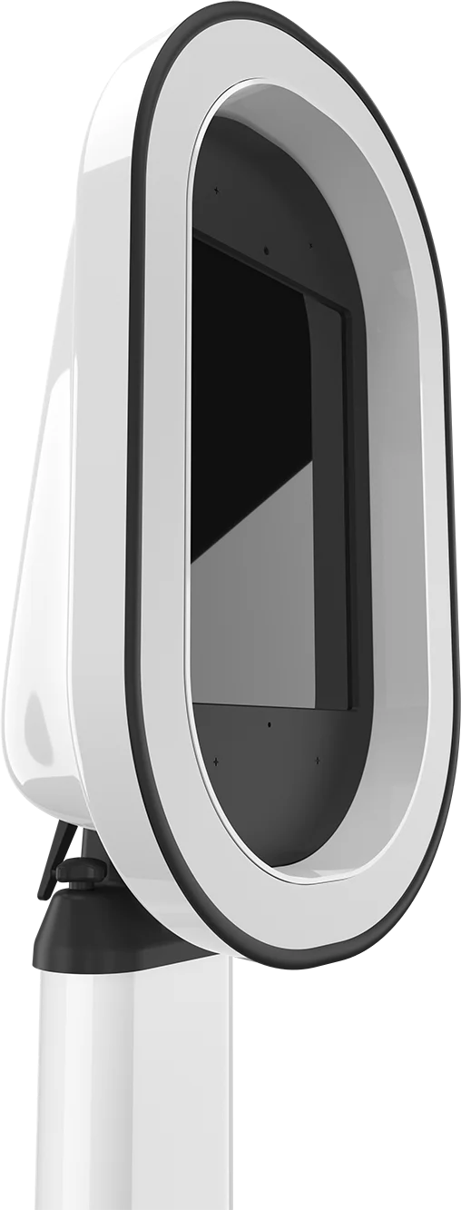Selfy photo booth, angled view